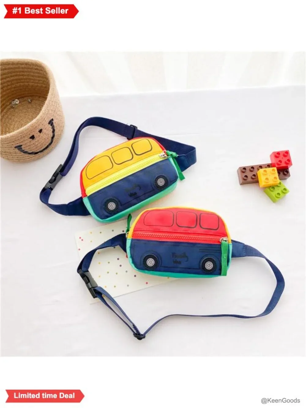 Kids Fanny Pack Crossbody Bag Nylon Waist Pack Adjustable Strap